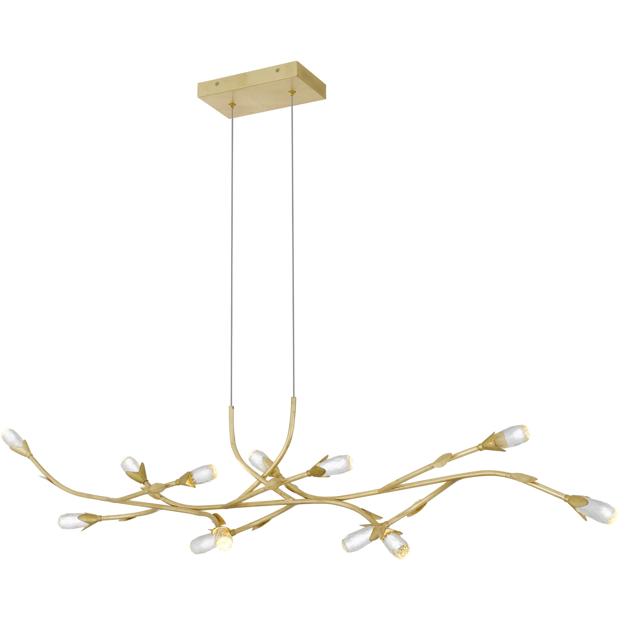Cora LED 50 inch Gold Leaf Island Light Ceiling Light