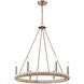Cabana 6 Light 28 inch Lacquered Gold Chandelier Ceiling Light