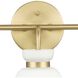 Lexie 3 Light 22 inch Brushed Gold Bathroom Vanity Light Wall Light