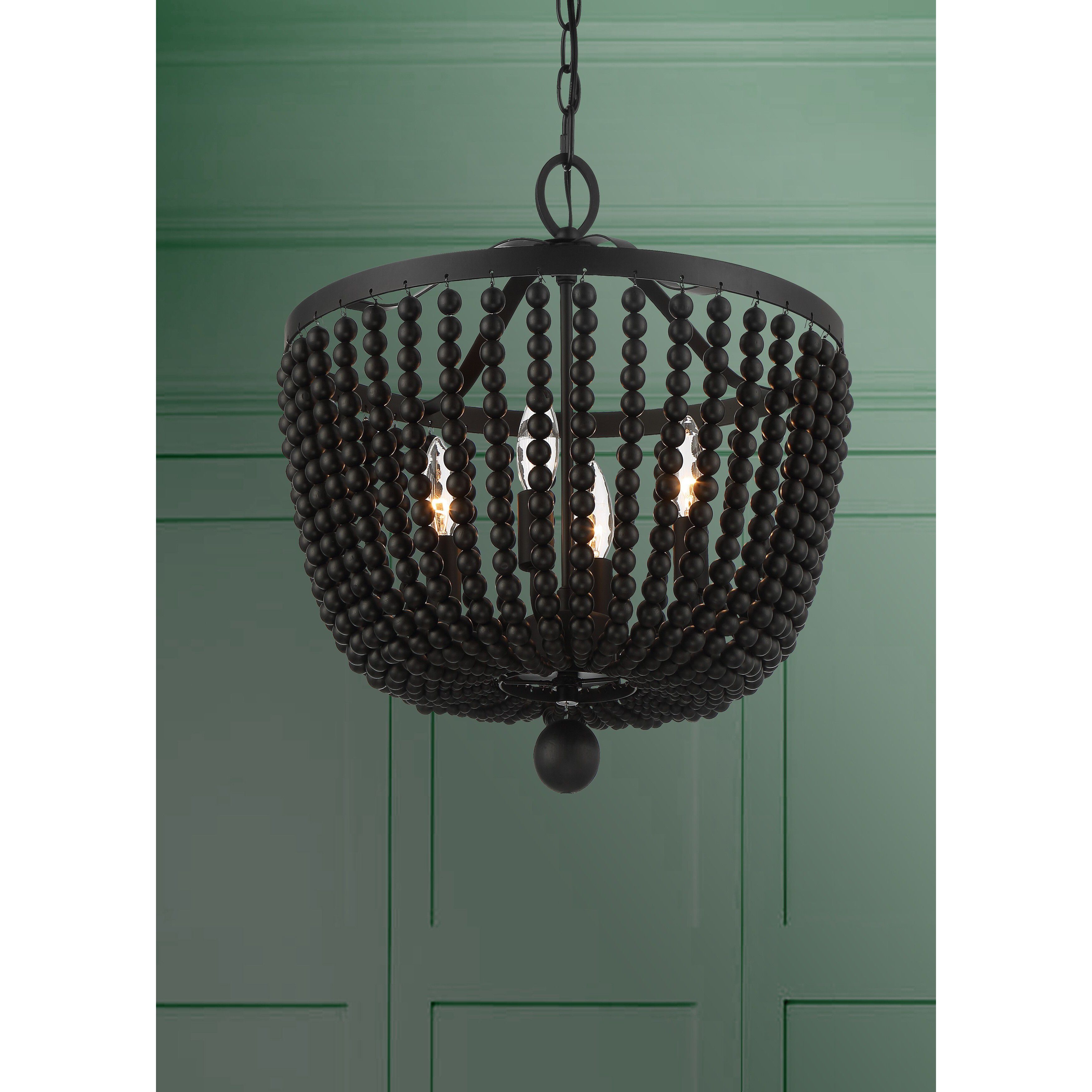 Rylee 4 Light 16.5 inch Matte Black Chandelier Ceiling Light
