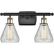 Ballston Conesus LED 16 inch Black Antique Brass Bath Vanity Light Wall Light, Ballston
