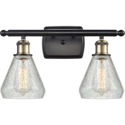 Ballston Conesus LED 16 inch Black Antique Brass Bath Vanity Light Wall Light, Ballston