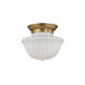 Dutchess 1 Light 9 inch Aged Brass Flush Mount Ceiling Light