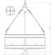 Harrington 4 Light 22 inch Brown Leather Pendant Ceiling Light
