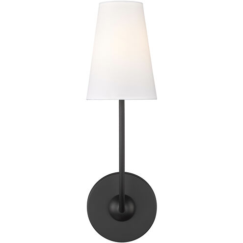 Shannon 1 Light 5.25 inch Matte Black Wall Sconce Wall Light