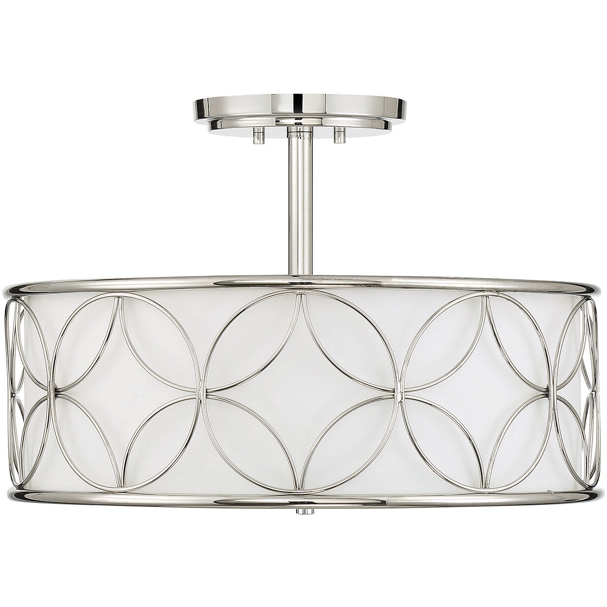 Reid 4 Light 20 inch Polished Nickel Semi-Flush Ceiling Light, Essentials