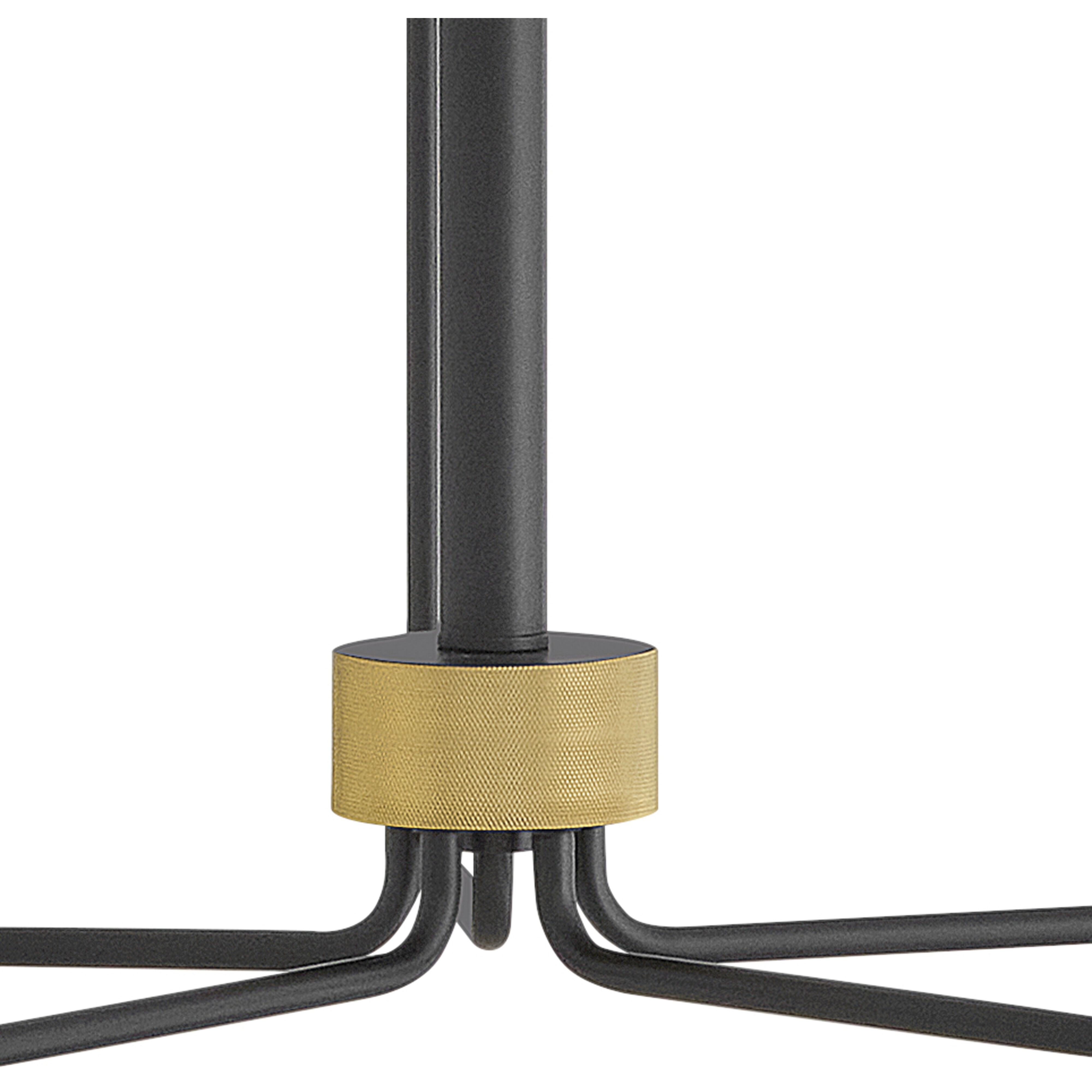 Austen 5 Light 28.25 inch Black with Lacquered Brass Chandelier Ceiling Light