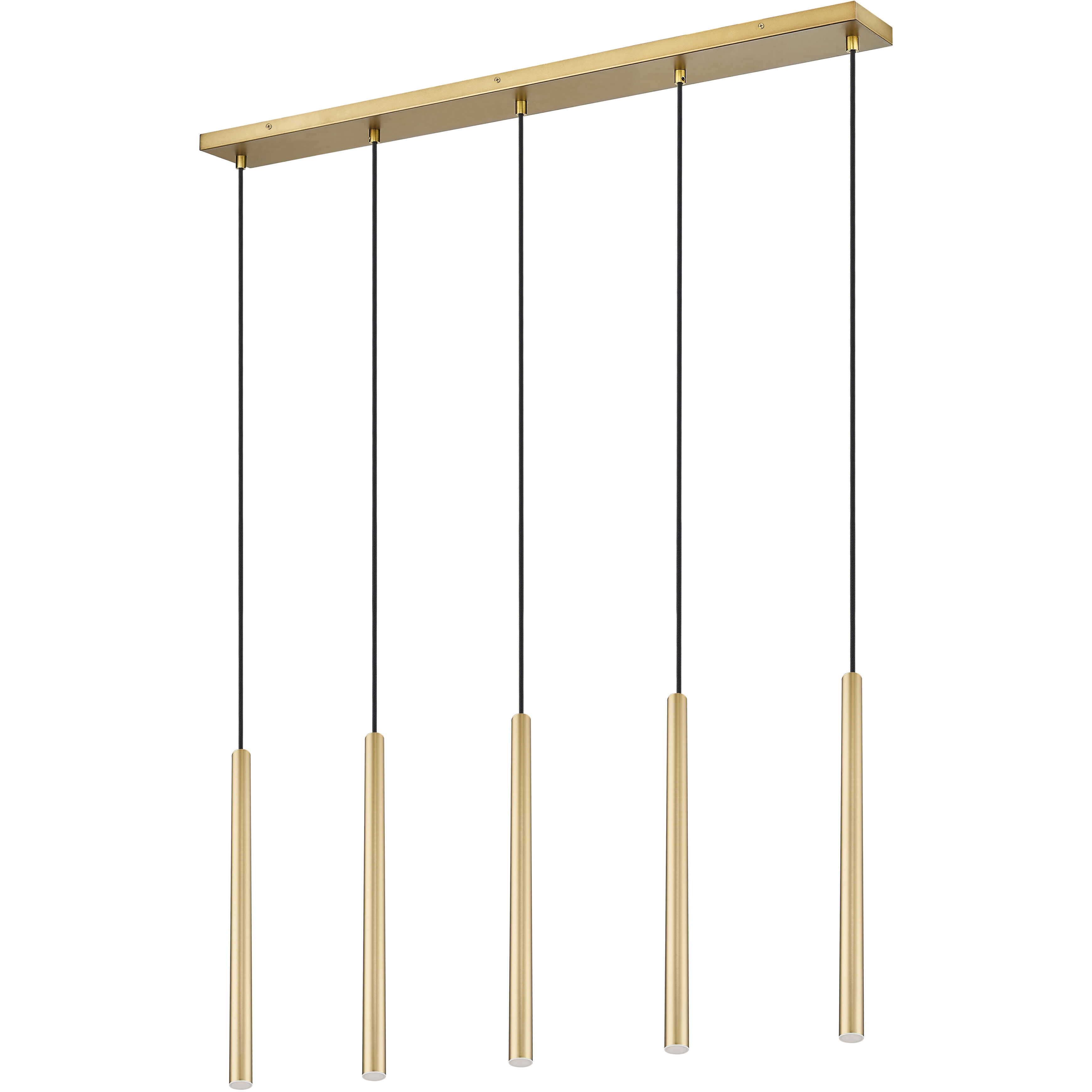 Forest Linear Chandelier Ceiling Light in Modern Gold