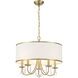 Somera 5 Light 22 inch Vibrant Gold Chandelier Ceiling Light