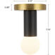 Calla 5.13 inch Brushed Gold Flush Mount Ceiling Light in Matte Opal Glass