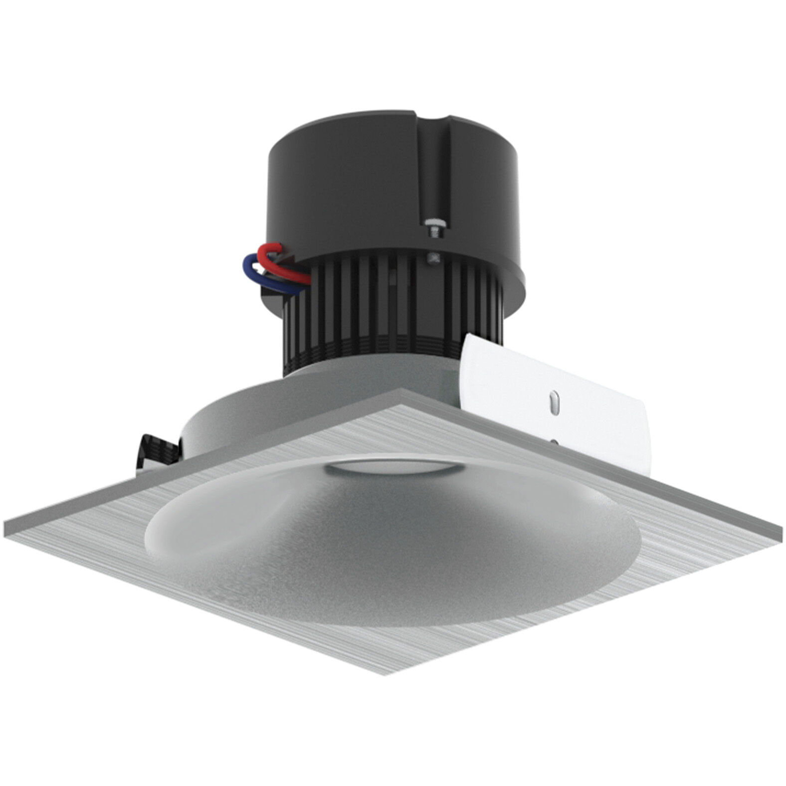 Pearl Natural Metal LED Square Bullnose Retrofit in 4000K, 4" Retrofit