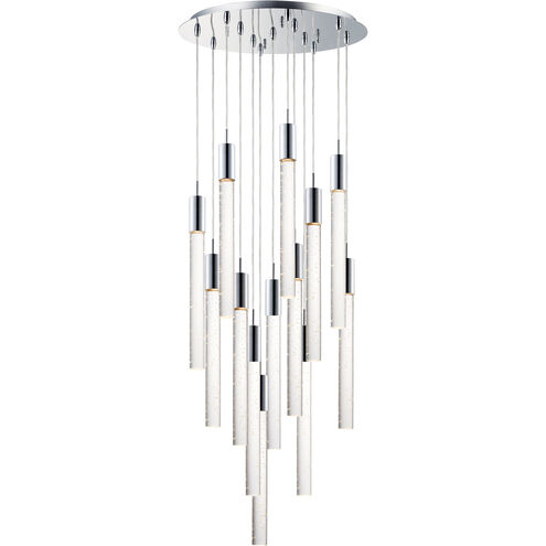 Big Fizz LED 20 inch Polished Chrome Multi-Light Pendant Ceiling Light