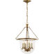 Chapman & Myers Country Bell Jar 6 Light 15.5 inch Antique-Burnished Brass Lantern Pendant Ceiling Light, Medium