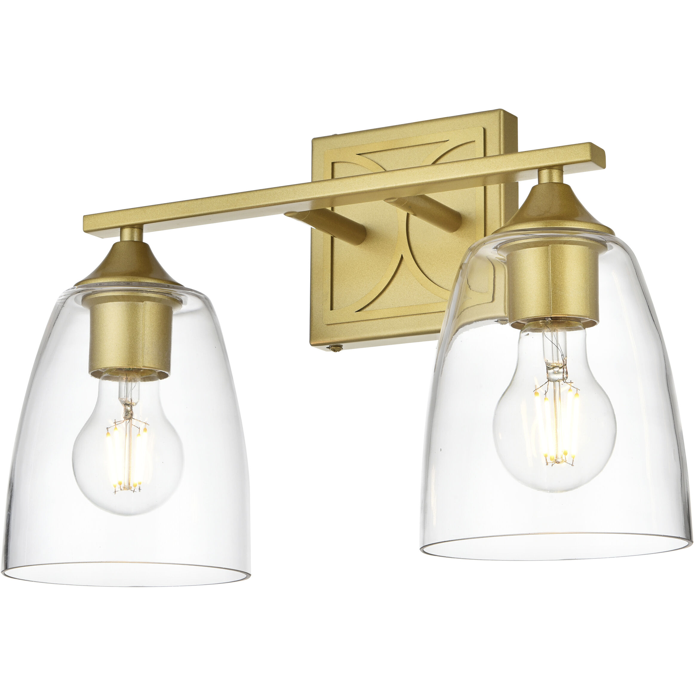 Harris 2 Light 15 inch Brass Bath Sconce Wall Light