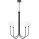 Iissa 5 Light 34 inch Black Chandelier Ceiling Light in Clear