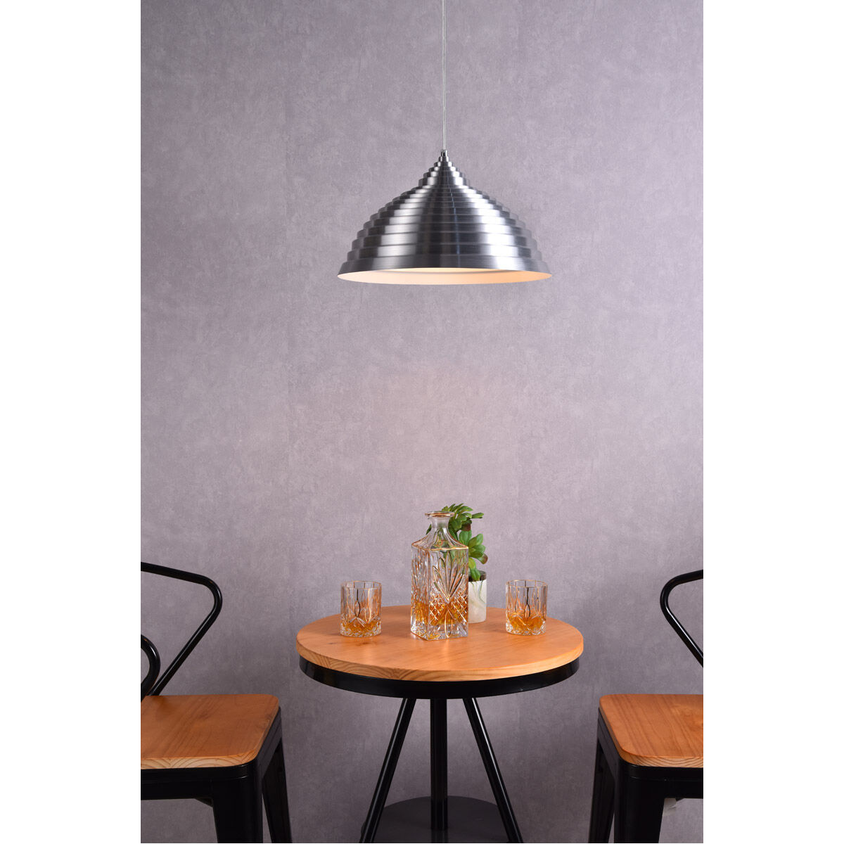 Circa 1 Light 15.5 inch Burnished Nickel Pendant Ceiling Light