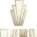 Empire 1 Light 7 inch Modern Brass Wall Sconce Wall Light