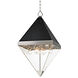 Coltrane 8 Light 15 inch Polished Nickel / Black Pendant Ceiling Light