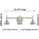 Caden LED 25 inch Satin Nickel Bath Vanity Light Wall Light