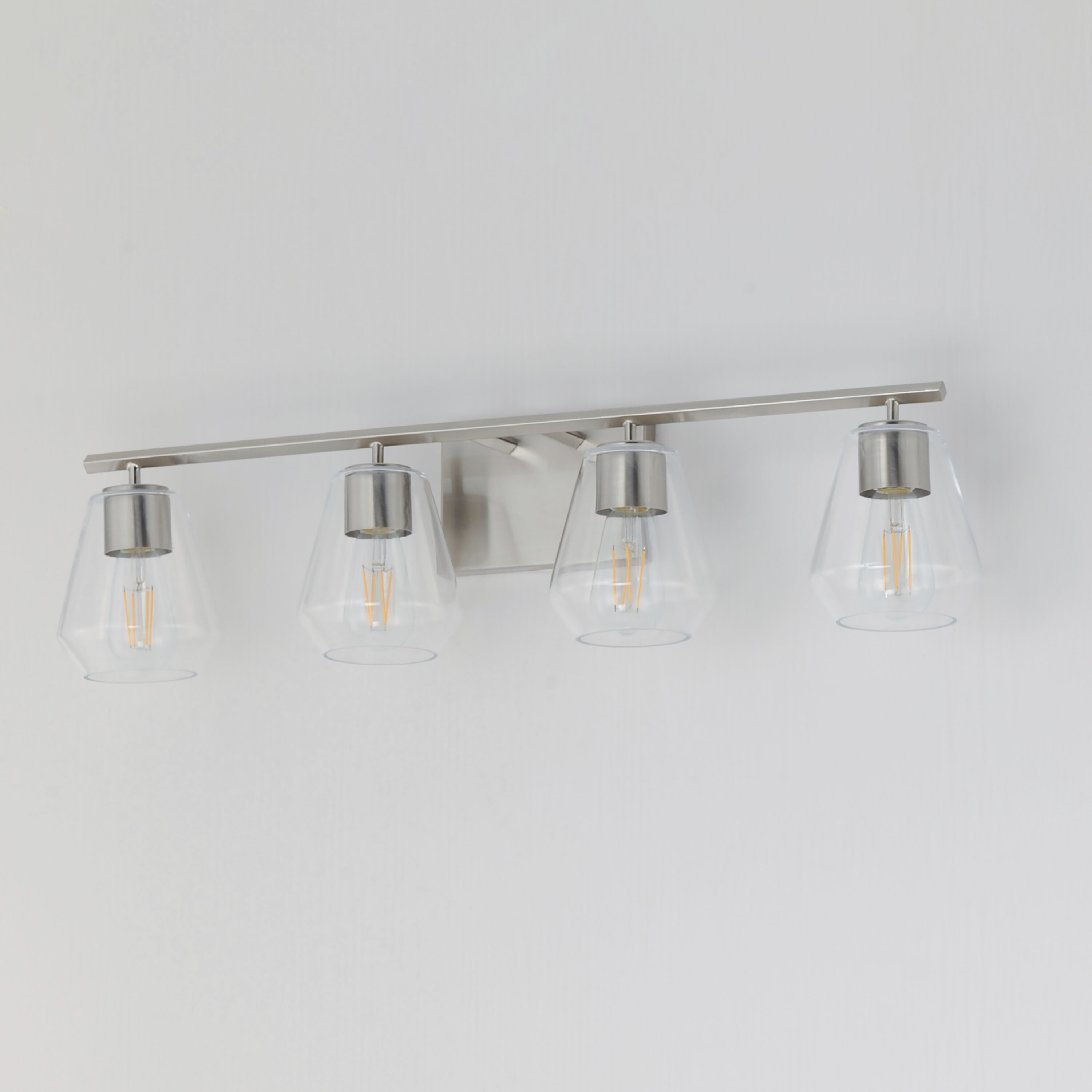 Geode 4 Light 31.25 inch Satin Nickel Bath Vanity Light Wall Light