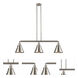 Franklin Restoration Appalachian 3 Light 40 inch Brushed Satin Nickel Island Light Ceiling Light, Franklin Restoration