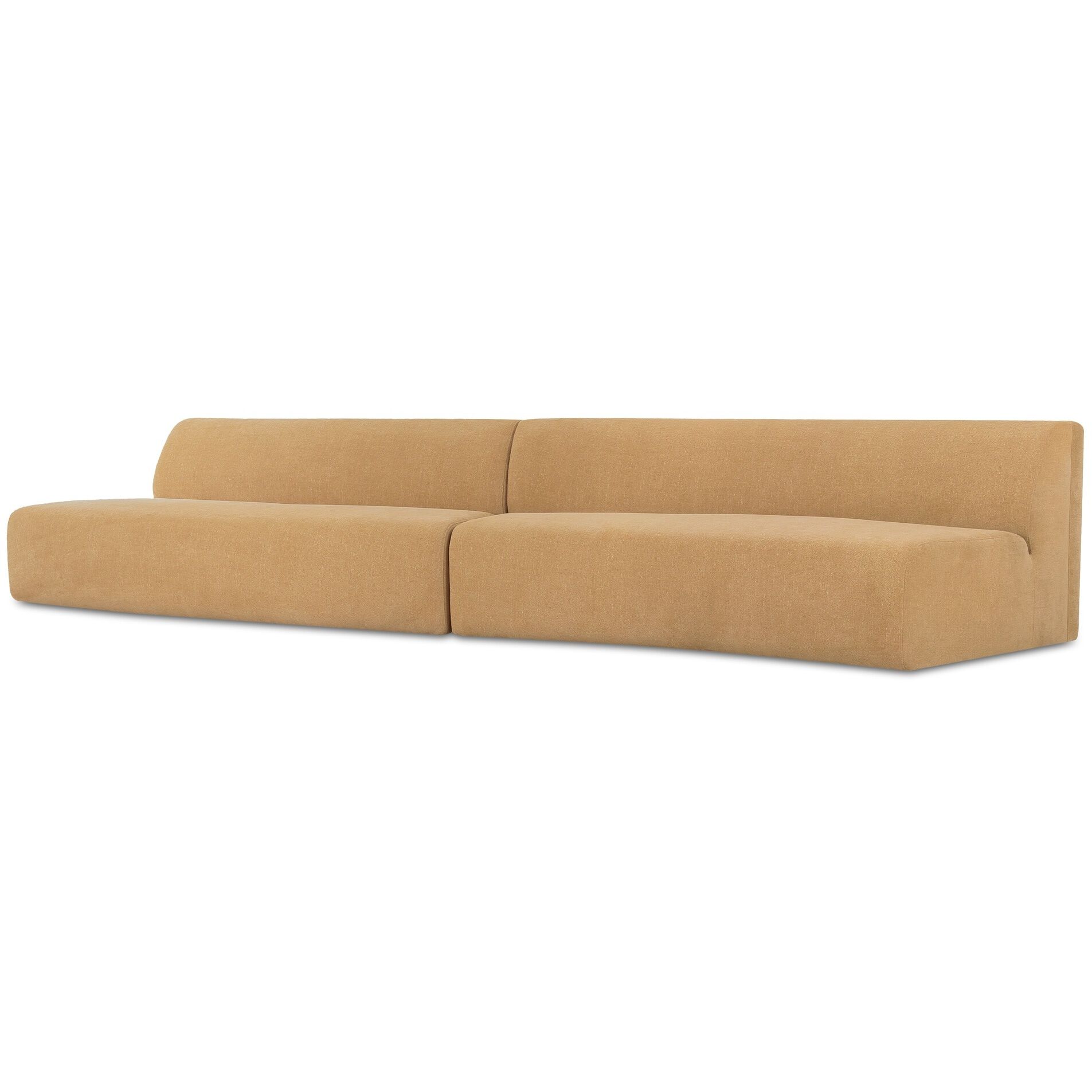 Naomi Yellow Wave Modular Sectional, 2 Piece