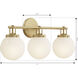 Ortesa 3 Light 24 inch Legacy Brass Vanity Wall Light
