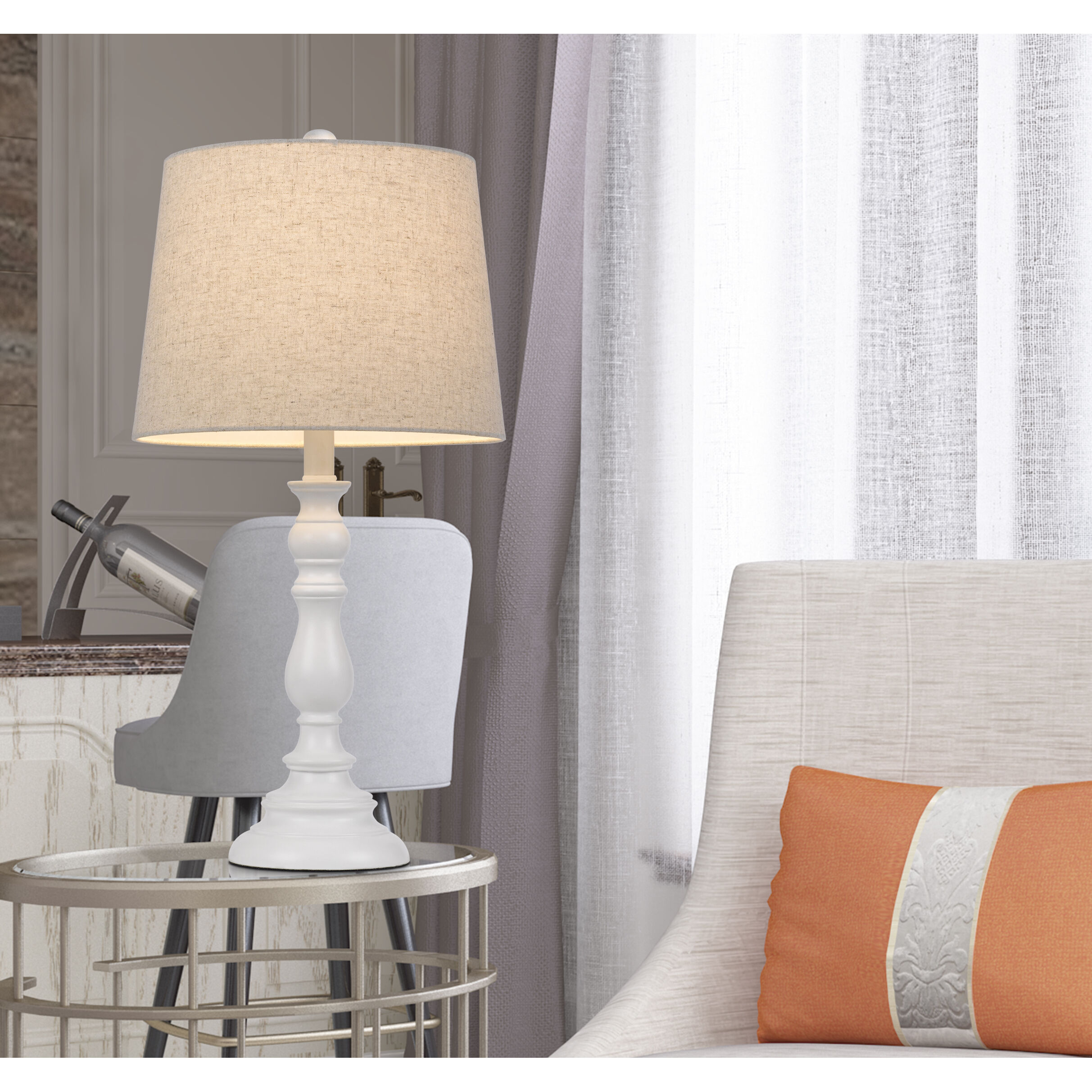 Cal Lighting 60W Chester Resin Table Lamp
