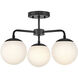 Julep LED 20 inch Black Foyer Light Ceiling Light, Semi-Flush Mount