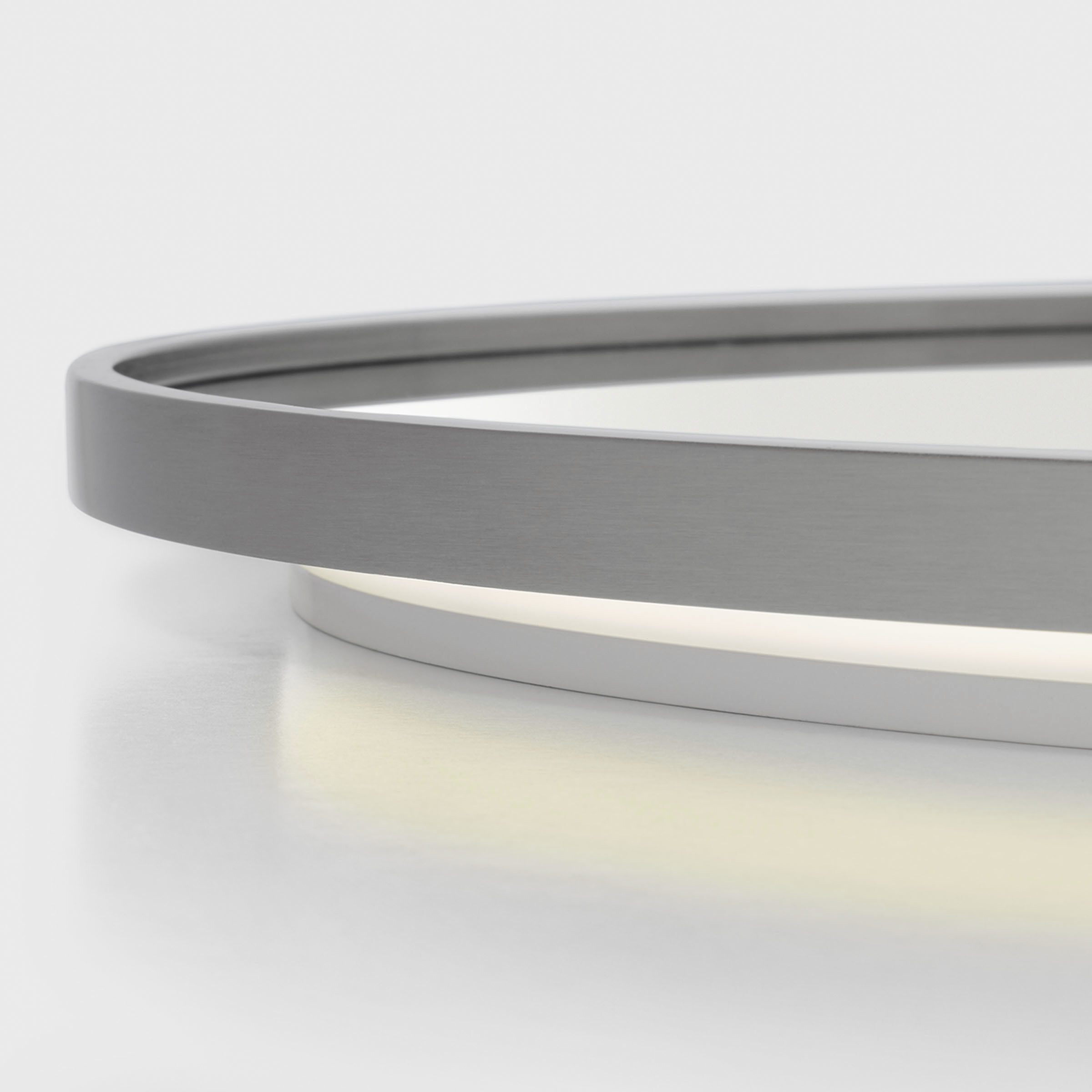 Cadre 30 X 30 inch Brushed Nickel Backlit Wall Mirror