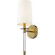 Mila 1 Light 5.5 inch Rubbed Brass Wall Sconce Wall Light