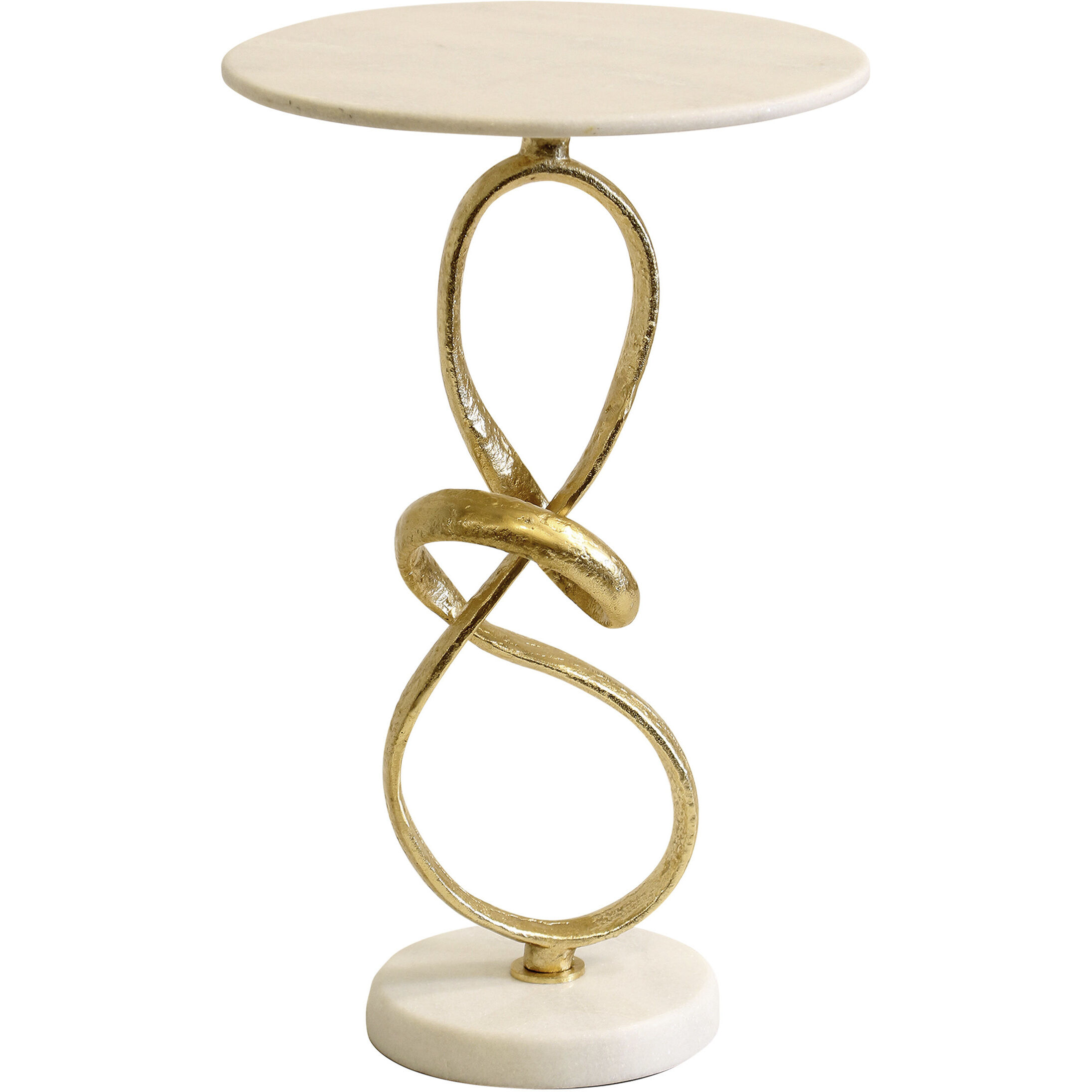 Aurelia 24 X 16 inch Gold and White Side Table