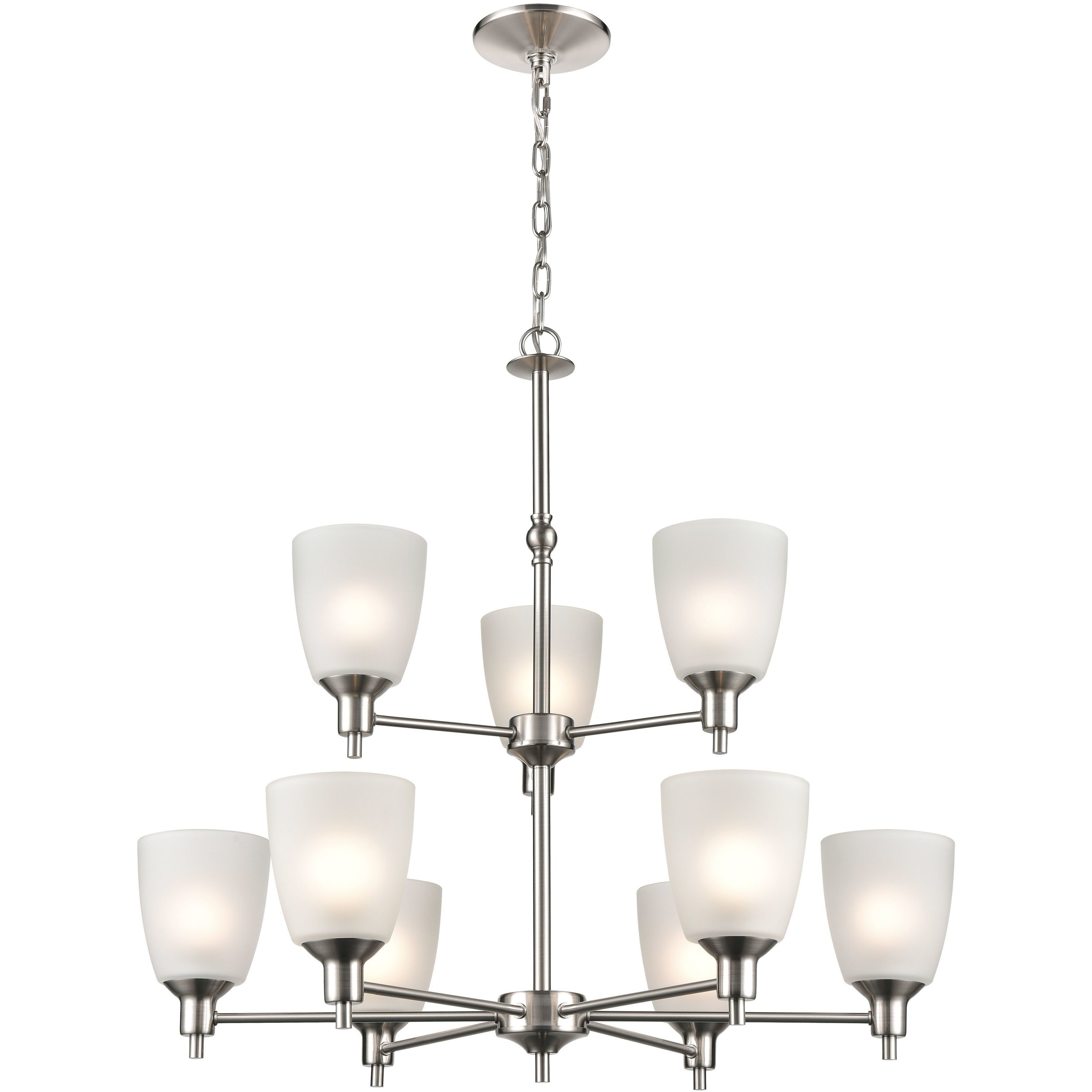 Jackson 9 Light 29 inch Brushed Nickel Chandelier Ceiling Light