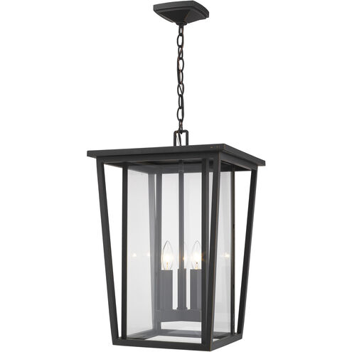 Seoul 3 Light 14 inch Oil Rubbed Bronze Outdoor Chain Mount Ceiling Fixture