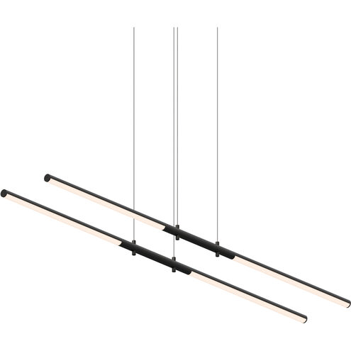 Tik-Tak LED 48 inch Satin Black Pendant Ceiling Light