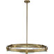 Optics 6 Light 36 inch Winter Brass Chandelier Ceiling Light