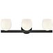 Mae 3 Light 24 inch Black Bath Light Wall Light