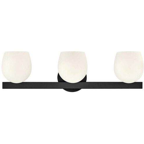 Mae 3 Light 24 inch Black Bath Light Wall Light