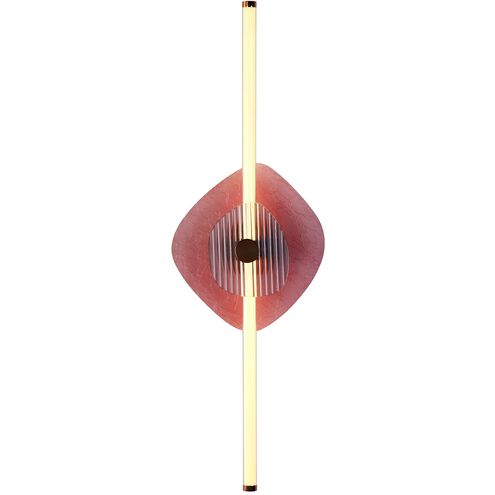 Colorella Wall Sconce Wall Light in Hammered Purple, Ribbed