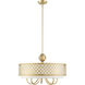 Arabesque 6 Light 24 inch Soft Gold Pendant Chandelier Ceiling Light