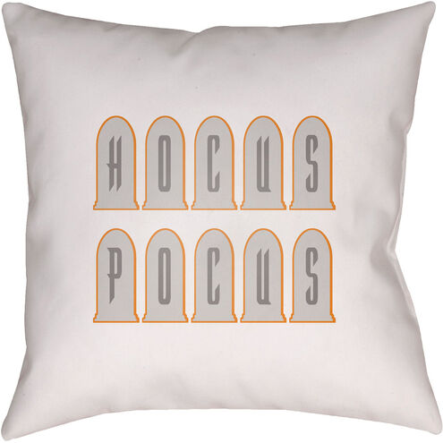 Boo 18 X 18 inch White Outdoor Throw Pillow