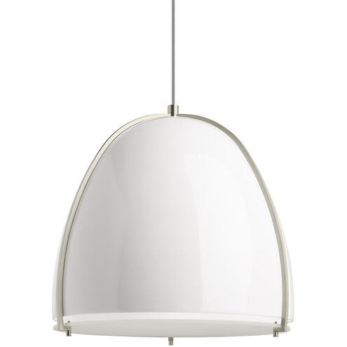 Sean Lavin Paravo 1 Light 15.1 inch Gloss White/Satin Nickel Pendant Ceiling Light in Incandescent