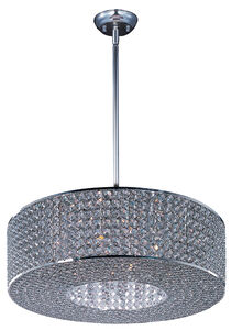 Glimmer 10 Light 22 inch Plated Silver Single Pendant Ceiling Light