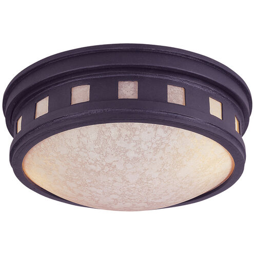 Sedona 2 Light 13 inch Oil Rubbed Bronze Outdoor Flushmount
