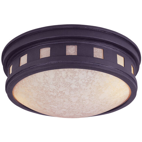 Sedona 2 Light 13 inch Oil Rubbed Bronze Outdoor Flushmount