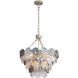 Cascada 8 Light 20.13 inch Aegean Silver Pendant Ceiling Light in Smoke Plated Glass, 3 Tier