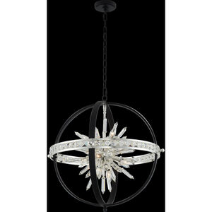 Angelo 10 Light 26 inch Matte Black with Polished Silver Pendant Ceiling Light