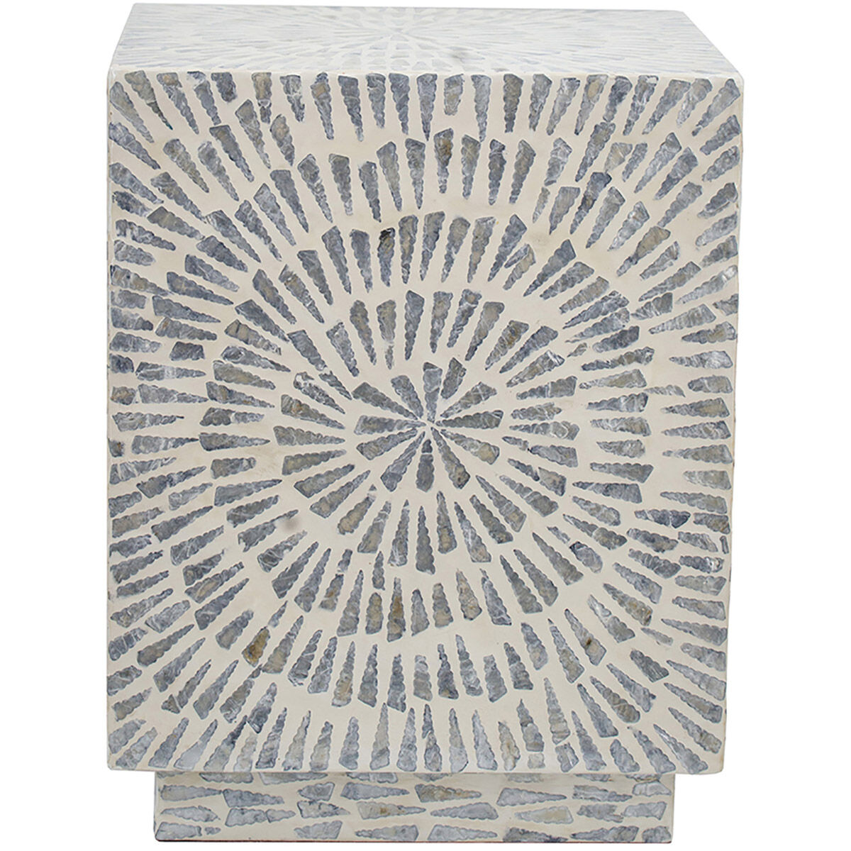 Square 17.7 inch Gray Stool