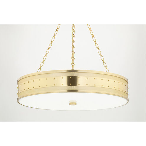 Gaines 6 Light 30 inch Aged Brass Pendant Ceiling Light