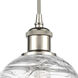 Ballston Small Deco Swirl LED 6 inch Polished Nickel Mini Pendant Ceiling Light in Silver, Ballston